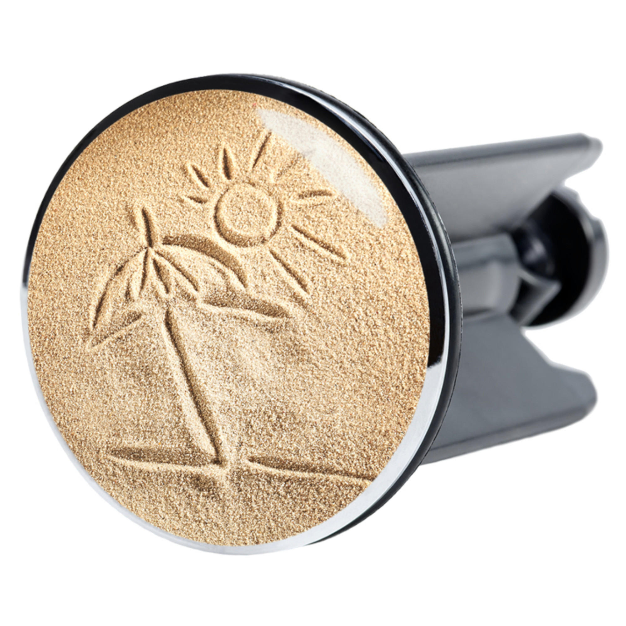 WASCHBECKENSTÖPSEL Sunshine - Braun, Kunststoff/Metall (4/7/7cm) - Sanilo