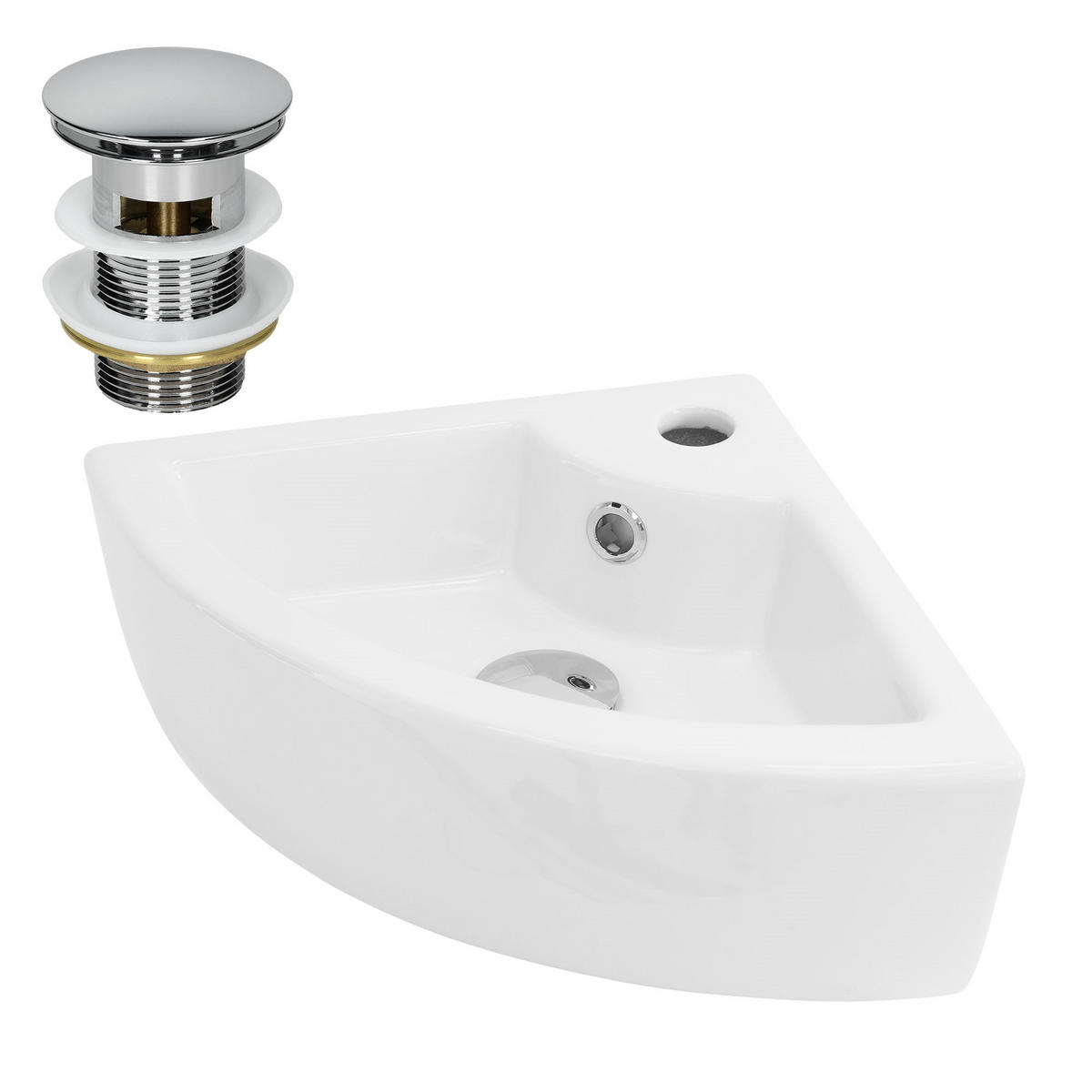 WASCHBECKEN - Weiß, Keramik (33/13/46cm) - ML-DESIGN
