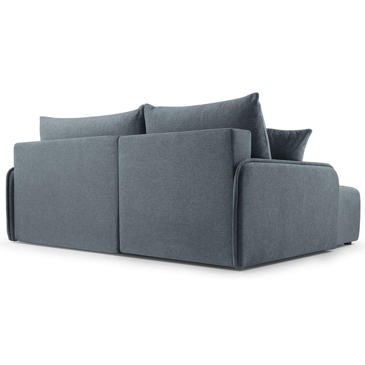 ECKSOFA Netarro, Dunkelgrau Chenille, linksseitig - Dunkelgrau/Schwarz, Kunststoff/Textil (198/147cm) - Selsey