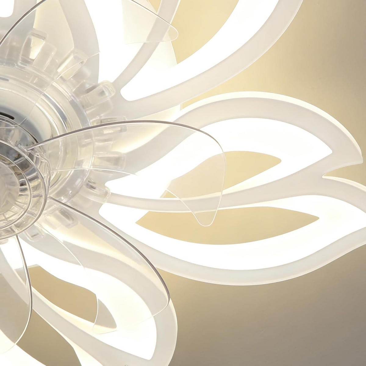 DECKENVENTILATOR Mit Beleuchtung Vornis 60/69.5/14.5 cm - Weiß, Metall (66/66/14.5cm) - ZMH