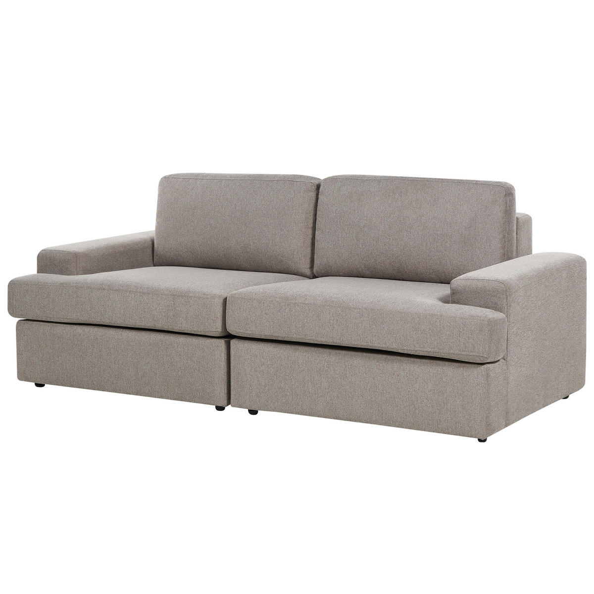 SOFA-SET 5-sitzer taupe Alla - Braun, Textil (112/112/208cm) - Beliani