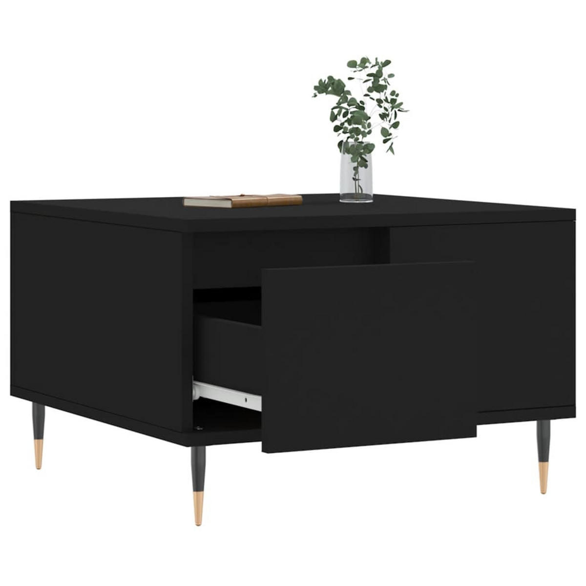 COUCHTISCH Schwarz 55x55x36,5 cm Holzwerkstoff - Schwarz, Holzwerkstoff (55/55/36.5cm) - furnicato