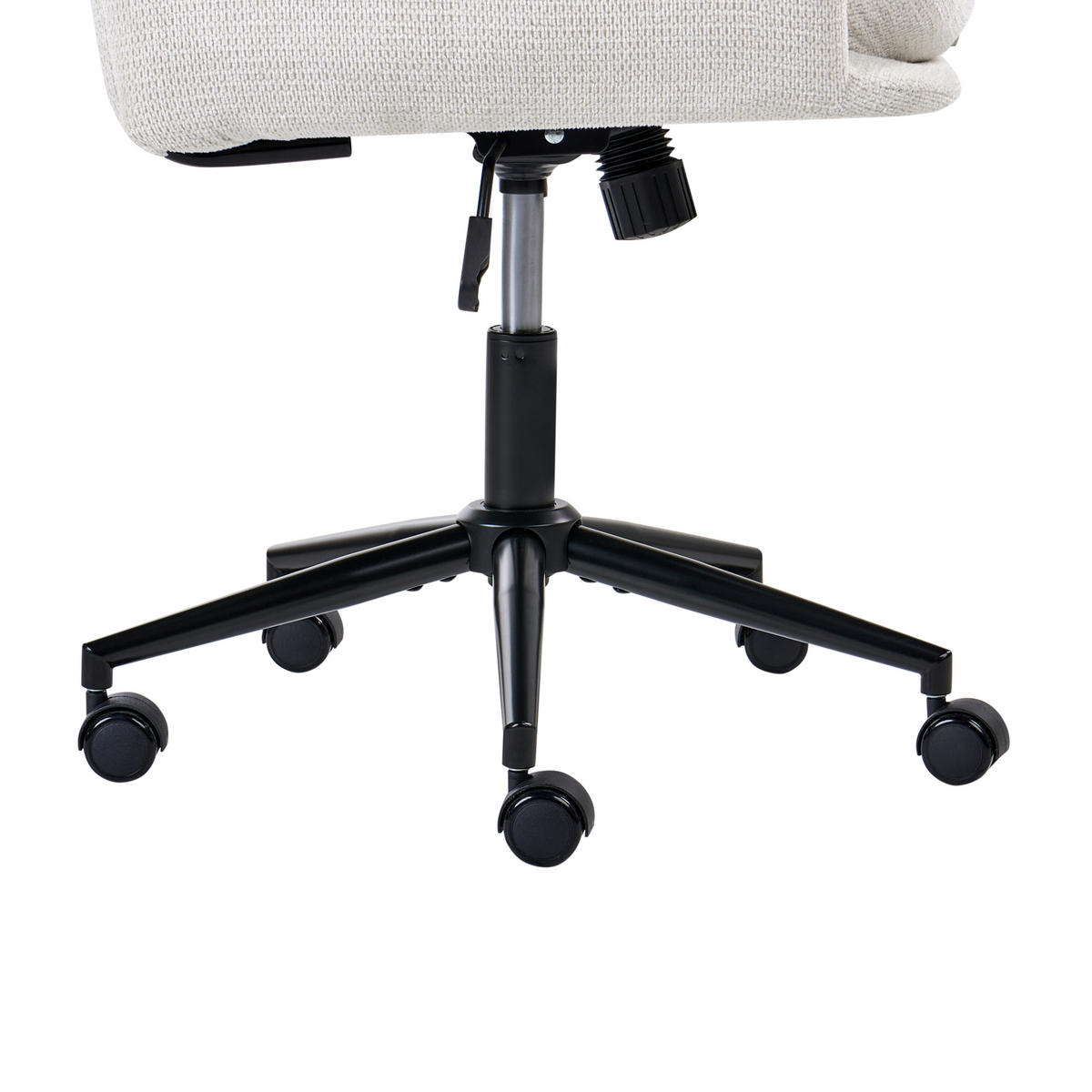 BÜROSTUHL Cremeweiß Constantia - Creme, Textil/Metall (58/94/58cm) - Beliani