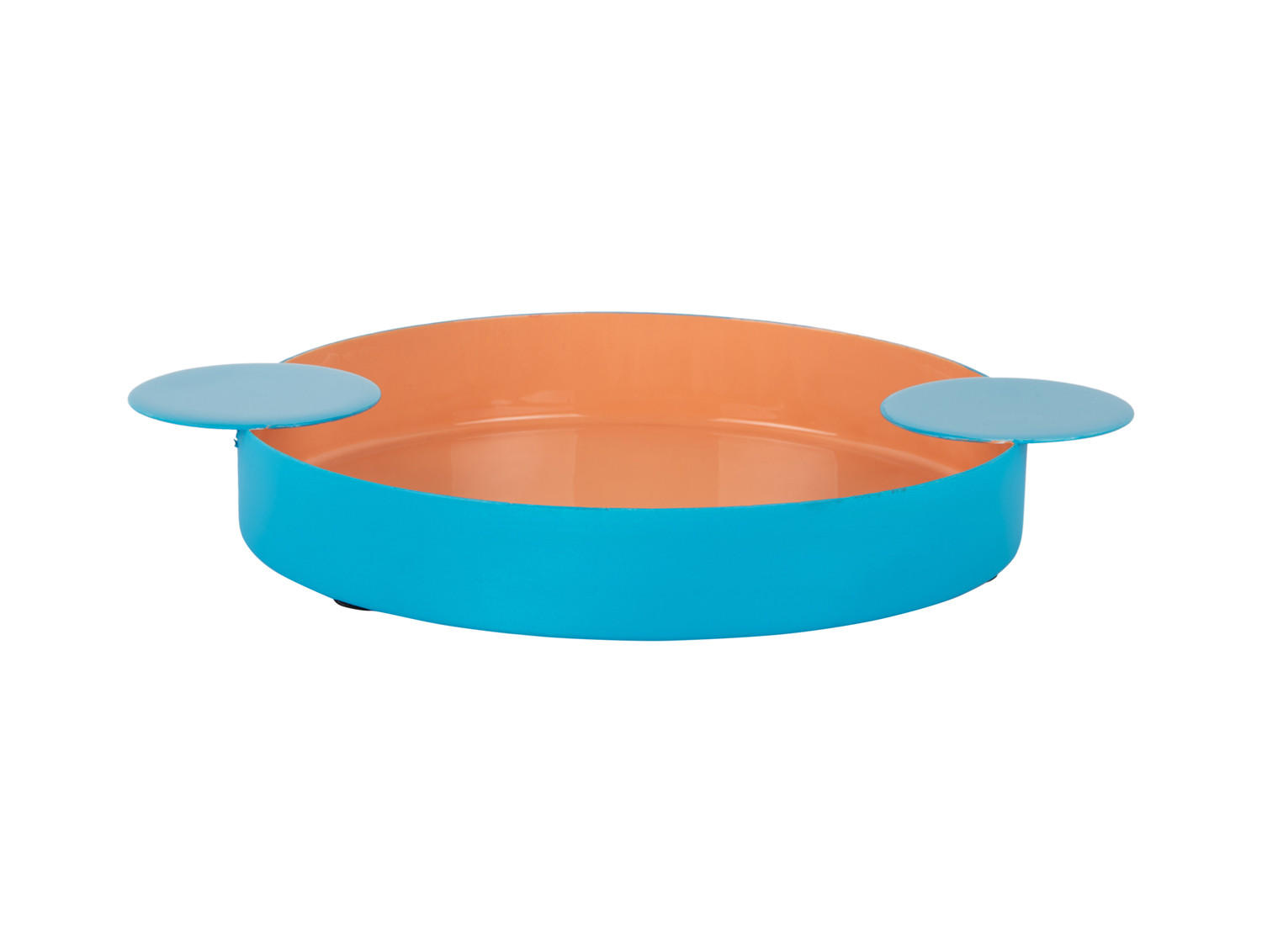 SERVIERTABLETT Double Funky 27/20/3 cm - Orange, Metall (20/3/27cm) - Present Time