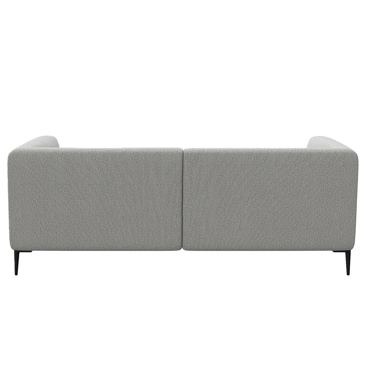 3-SITZER SOFA - Schwarz/Hellblau, Textil/Metall (205/74/88cm) - home24