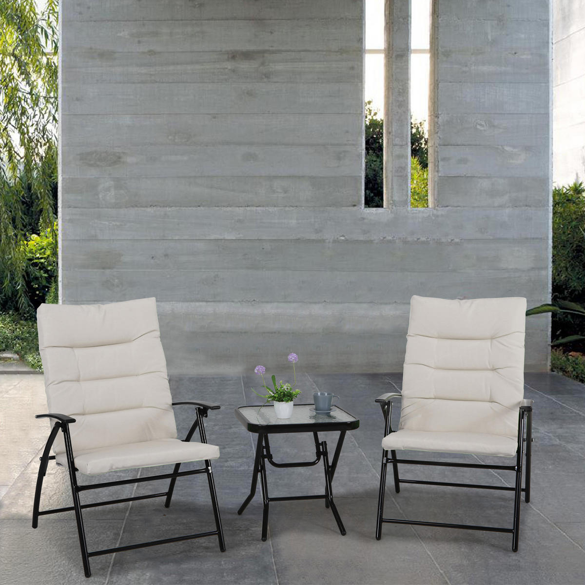 SITZGRUPPE Ventura Beige 3-teilig - Beige, Metall - SVITA