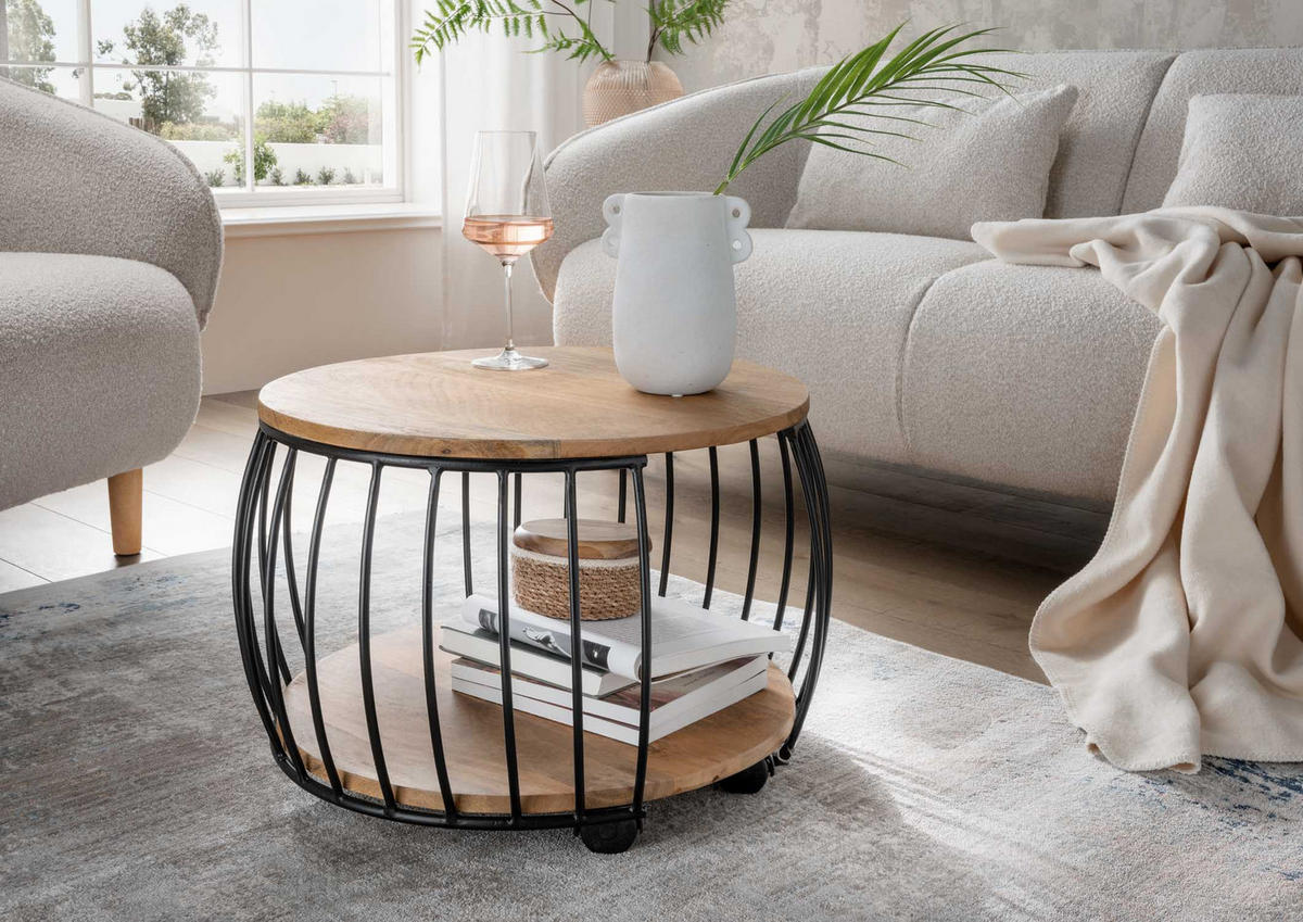 SOFA Alezio beige inkl. Knuffelkissen 189/78/86 cm - Beige/Braun, Textil/Metall (189/86/78cm) - Mr. Deko