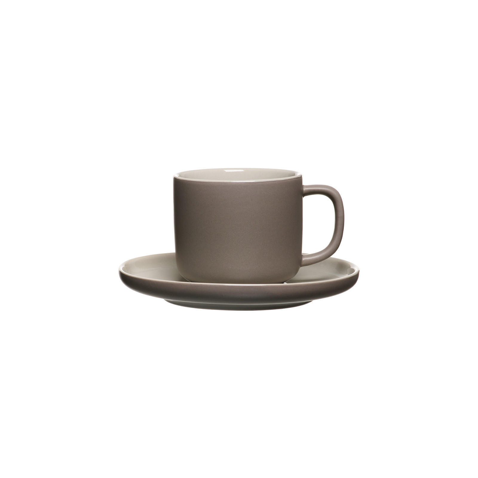 KAFFEETASSEN MIT UNTERTASSEN Jasper Taupe 240 ml 4er Set - Taupe, Keramik (15/9/15cm) - Ritzenhoff Breker