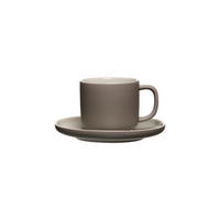 KAFFEETASSE MIT UNTERTASSE Jasper Taupe 240 ml - Taupe, Keramik (15/9/15cm) - Ritzenhoff Breker