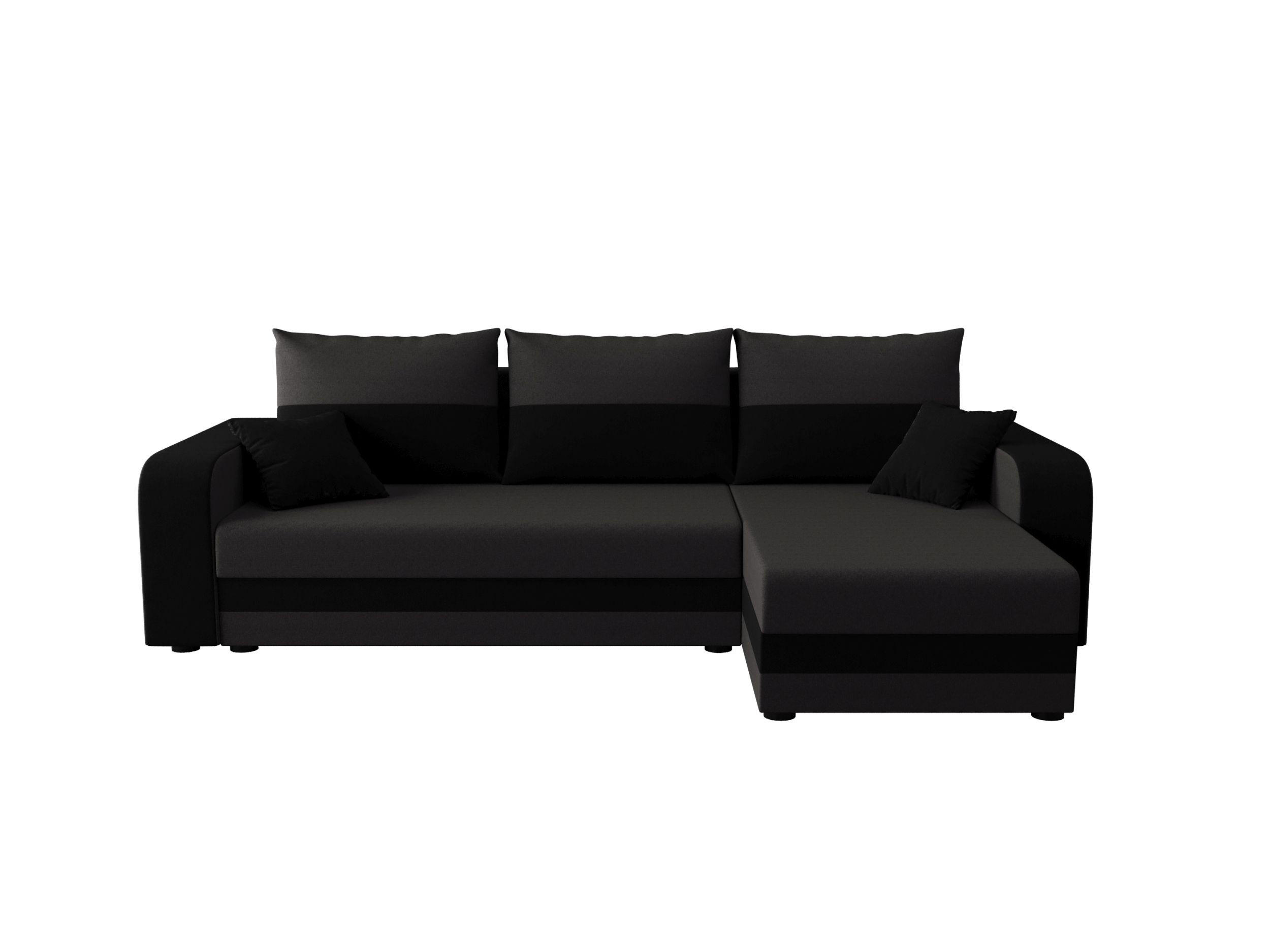 ECKSOFA HEWLET L BIS Sawana 05+14 Rechts mit Schlaffunktion - Dunkelgrau, Textil (240/140cm) - Bedante