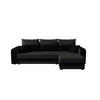 ECKSOFA HEWLET L BIS Sawana 05+14 Rechts mit Schlaffunktion - Dunkelgrau, Textil (240/140cm) - Bedante