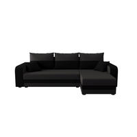 ECKSOFA HEWLET L BIS Sawana 05+14 Rechts mit Schlaffunktion - Dunkelgrau, Textil (240/140cm) - Bedante