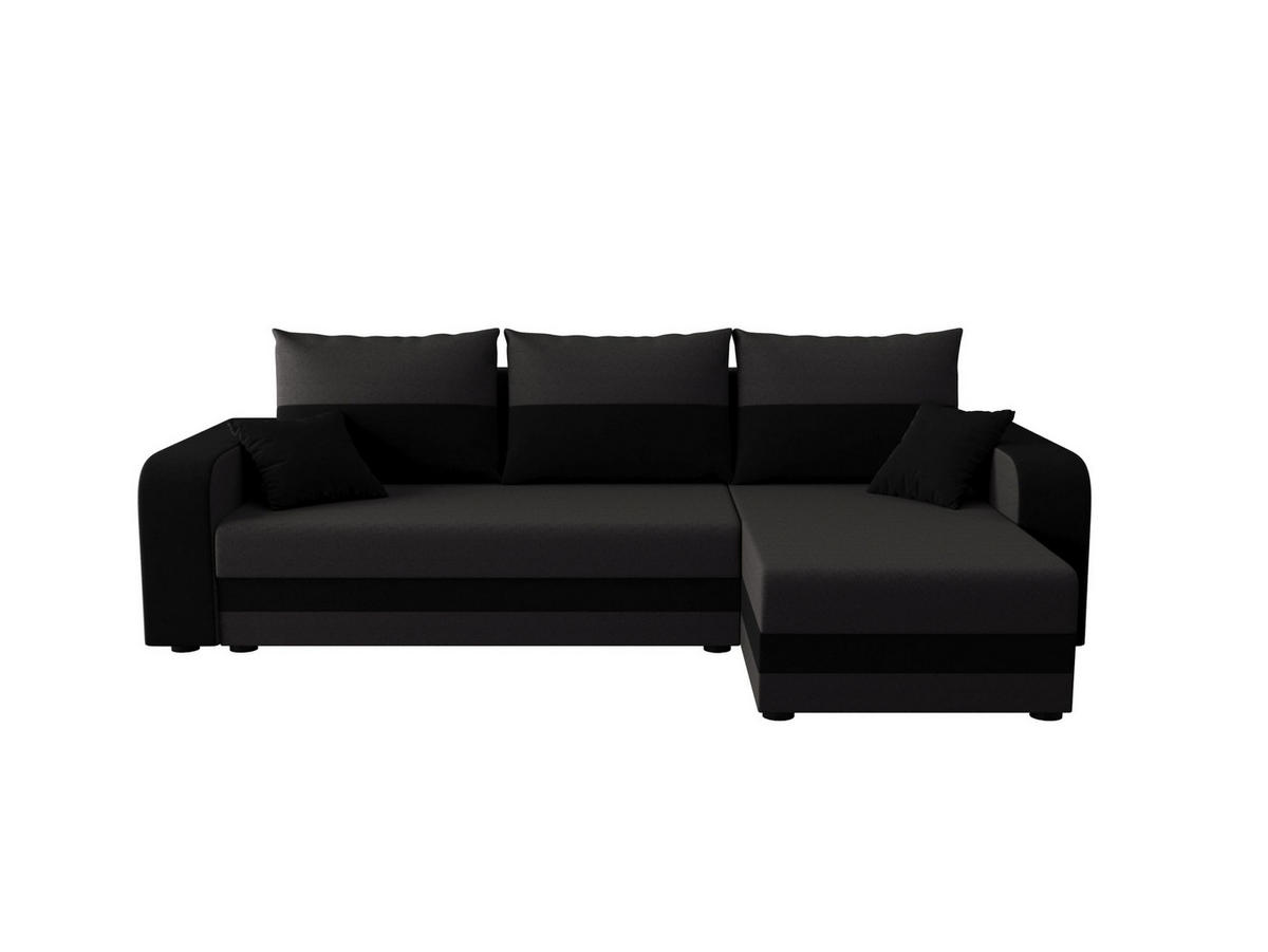 ECKSOFA HEWLET L BIS Sawana 05+14 Rechts mit Schlaffunktion - Dunkelgrau, Textil (240/140cm) - Bedante