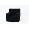 KINDERSESSEL aus Kuschel-Cord in Schwarz - Schwarz, Textil (51/47/33cm) - Fortisline