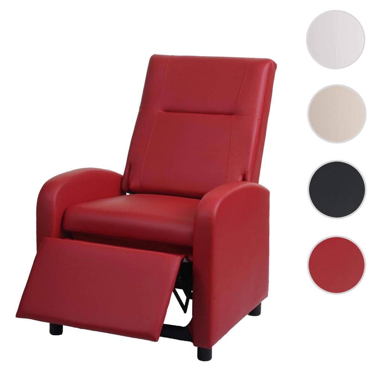 RELAXSESSEL Rot - Rot, Textil (70/99/75cm) - MCW