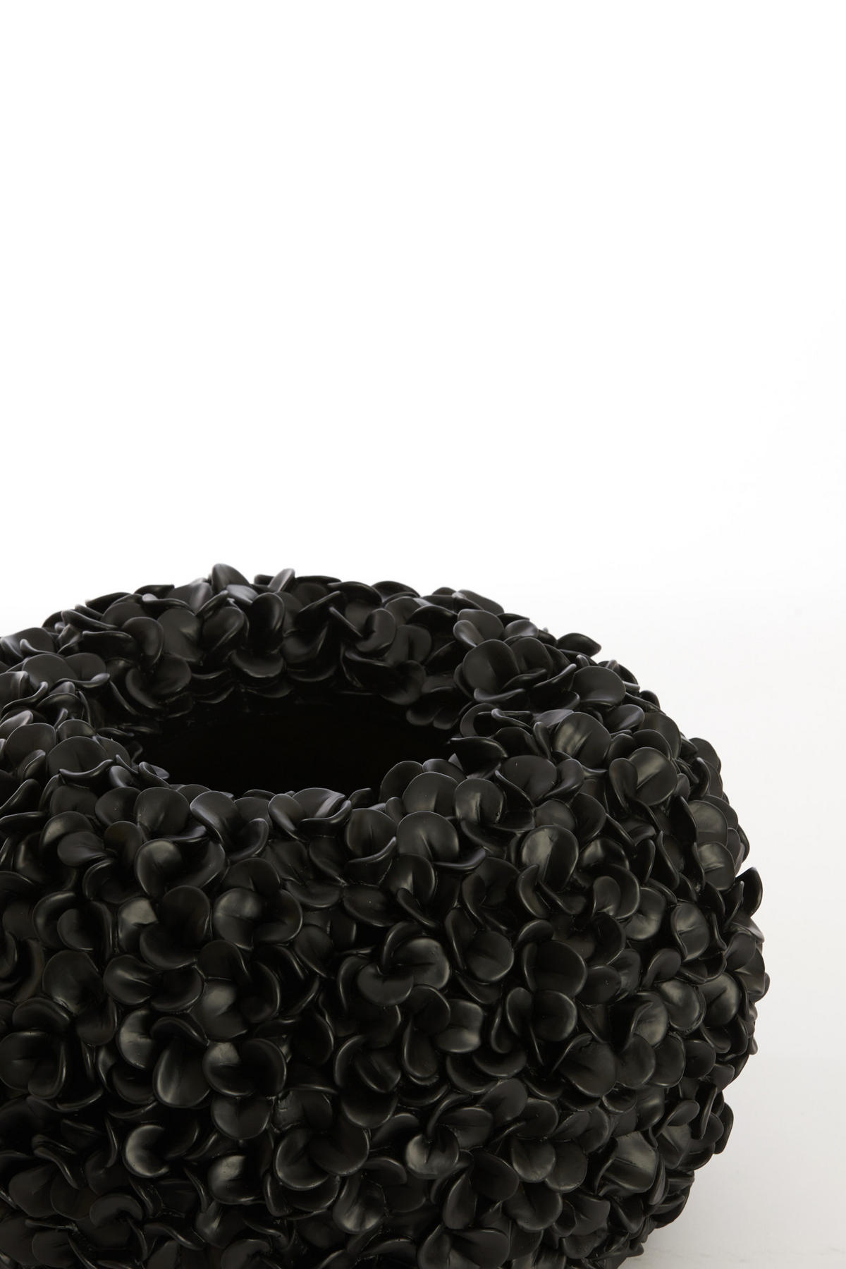 VASE Phylia Schwarz Ø38/23 cm - Schwarz, Kunststoff (23cm) - Light & Living