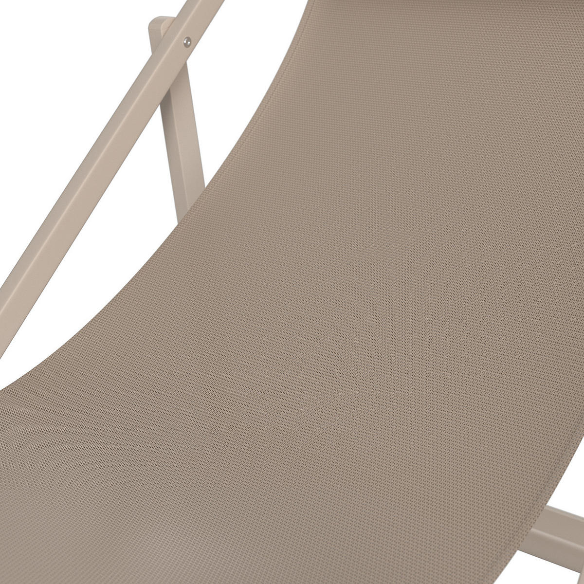 LIEGESTUHL - Stahl / Polyrattan - 2er-Set - Beige, Textil/Metall (63/93/104cm) - home24