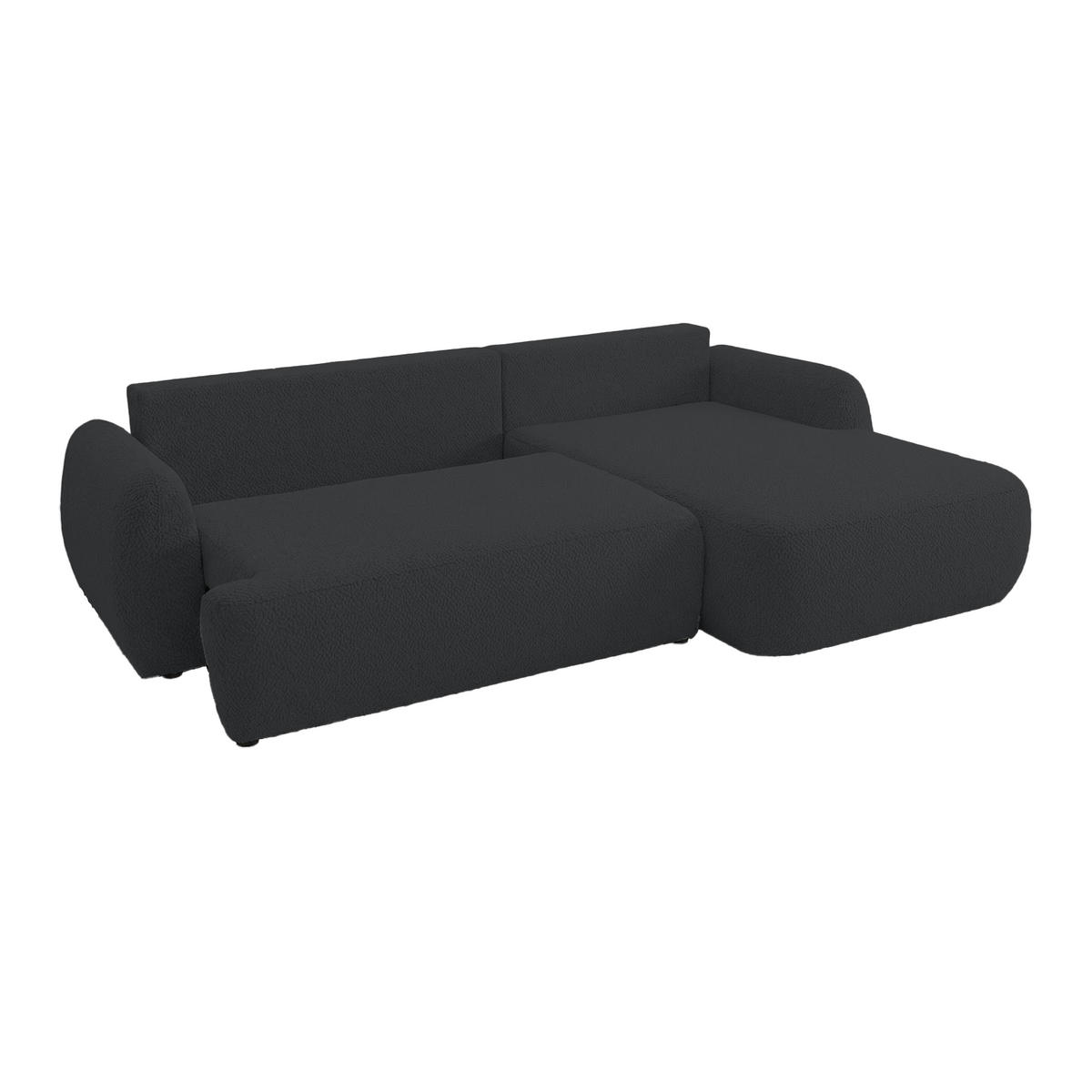 ECKSOFA MUNDUK II mit Schlaffunktion, Graphit - Graphitfarben, Textil (260/184cm) - Fedve