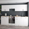 KÜCHENZEILE LECO 240 weiss matt - Weiß, Holzwerkstoff (240/82/46cm) - roe furniture