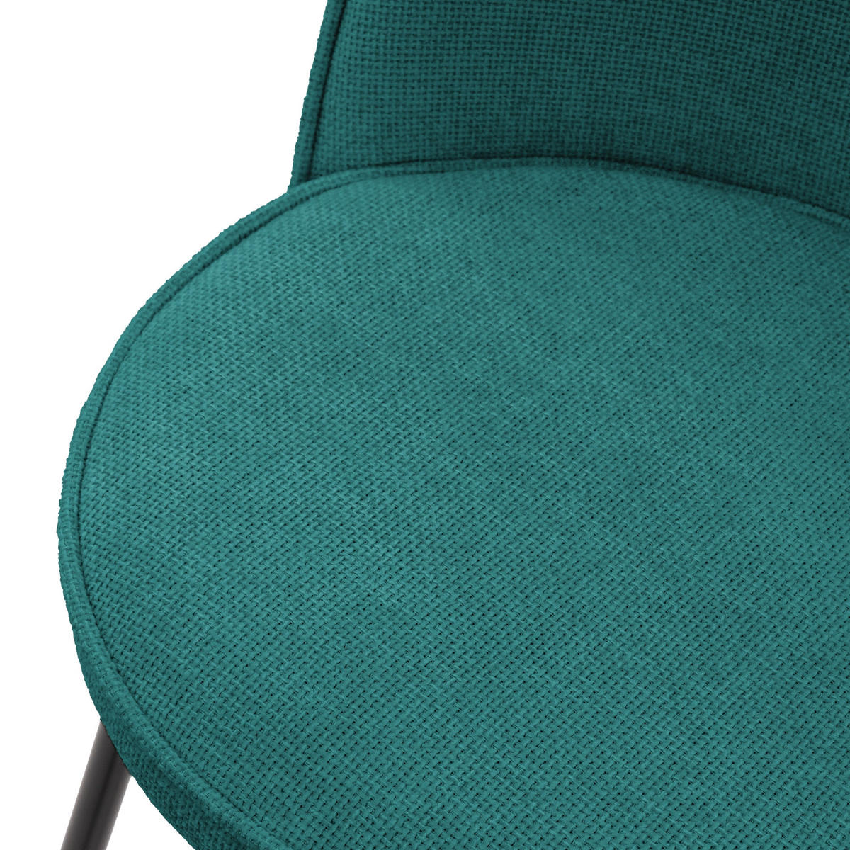 BARHOCKER 2er Set Petrol mit Stoffbezug - Petrol/Schwarz, Textil/Metall (52/102/50cm) - ML-DESIGN