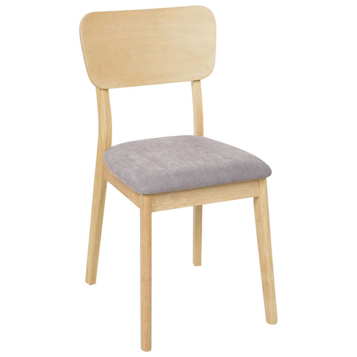 ÉTKEZŐSZÉK 2 darabos Szett Világos fa színű Minier - világosbarna/szürke, fa (46/85/51cm) - Beliani