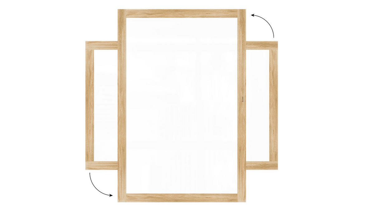 MAGNETISCHES Whiteboard, trocken abwischbar PREMIUM 180x120cm, massiver Rahmen im Eichendesign - Weiß, Metall (180/120/2cm) - ALLboards