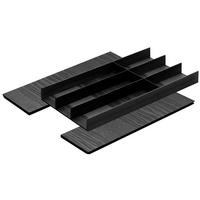 BESTECKEINSATZ FineLine Breite 26-46cm flexibel Esche schwarz Schublade 40-45cm - Schwarz, Holz (26/4.3/47.2cm)