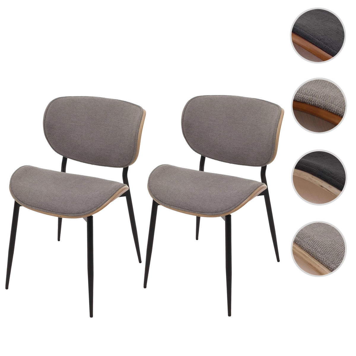 ESSZIMMERSTUHL Beige, Hellgrau - Beige/Hellgrau, Textil (51/80/55cm) - MCW