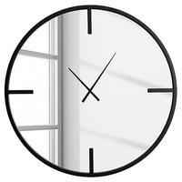 WANDUHR - Schwarz - Metall - Schwarz, Metall (80/80/4cm) - home24