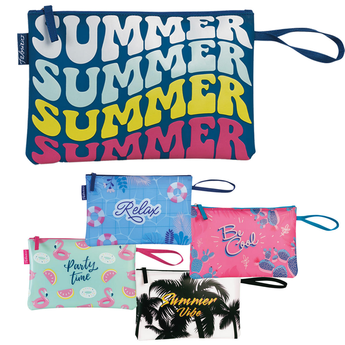 BIKINI WETBAG Summer Vibe Weiß Badetasche wasserdichte Nasstasche - Weiß, Kunststoff (20/20/30cm) - TiborTex