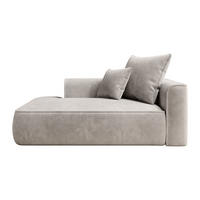 RECAMIERE ohne Schlaffunktion - 1 Person - Stoff, Samt - Beige - - Beige, Textil (180/67/115cm) - Vente-Unique