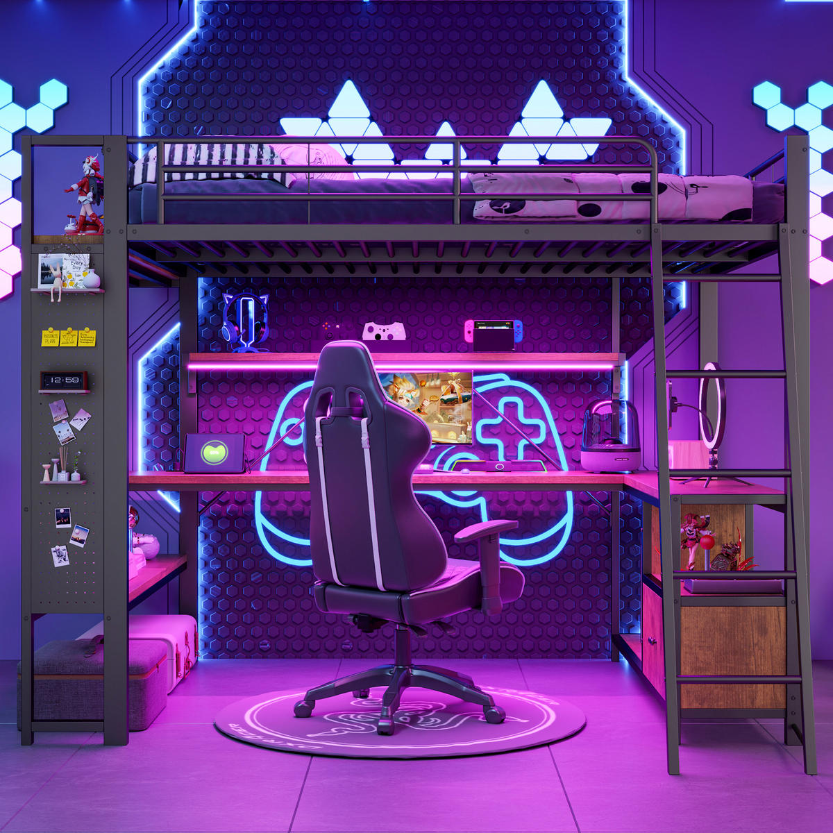 HOCHBETT Eisen 140/200 cm Schwarz - Schwarz, Metall - Raumix