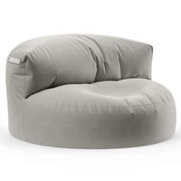 INDOOR OUTDOOR SITZSACK Lounge Sofa - Hellgrau, Textil (90/50/50cm) - Green Bean