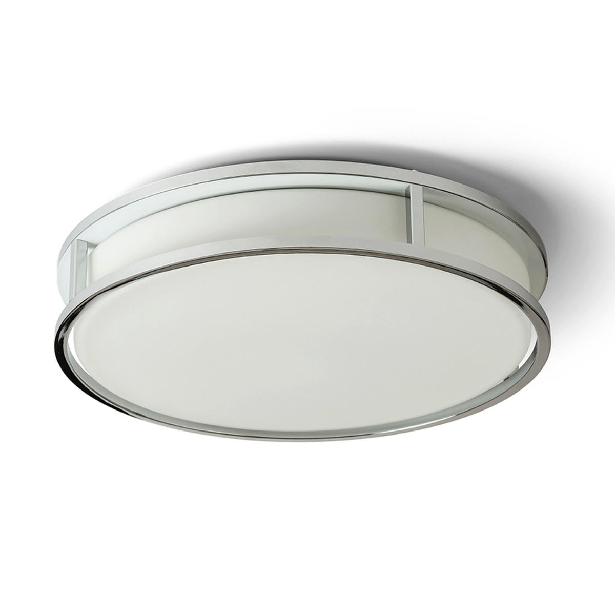 DECKENLEUCHTE GRANDE LED 35 Opalglas 24 W IP44 - Chromfarben, Glas (37.5/37.5/86cm) - Rendl