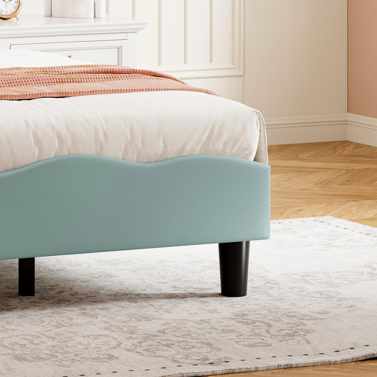 KINDERBETT 90x200 cm LED Leselampe blau - Blau, Holz (90/200cm) - LEBENLANG