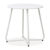 BEISTELLTISCH rund Metall Weiß - Weiß, Metall (45/44/45cm) - Homestyle4u