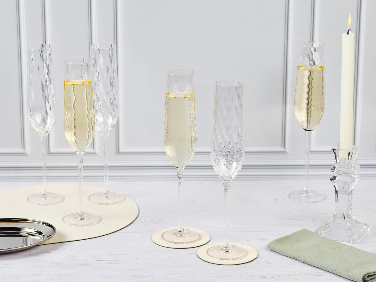 CHAMPAGNERFLÖTE Sten 260ml - 6er-Set - Transparent - Transparent, Glas (0.24L) - Björn