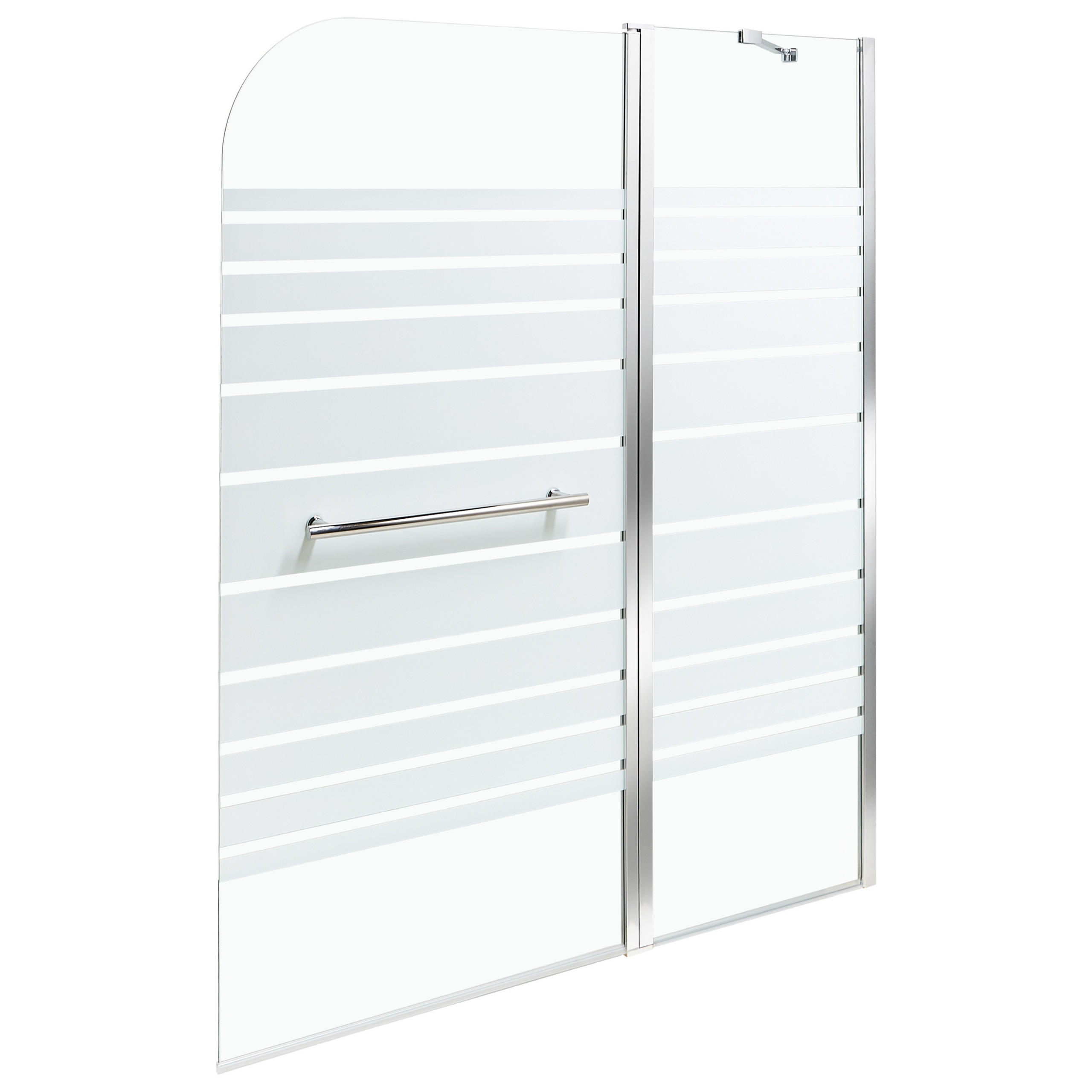BADEWANNENAUFSATZ 140/100 cm Silber Tuapi - Transparent/Silberfarben, Glas (100/140cm) - Beliani