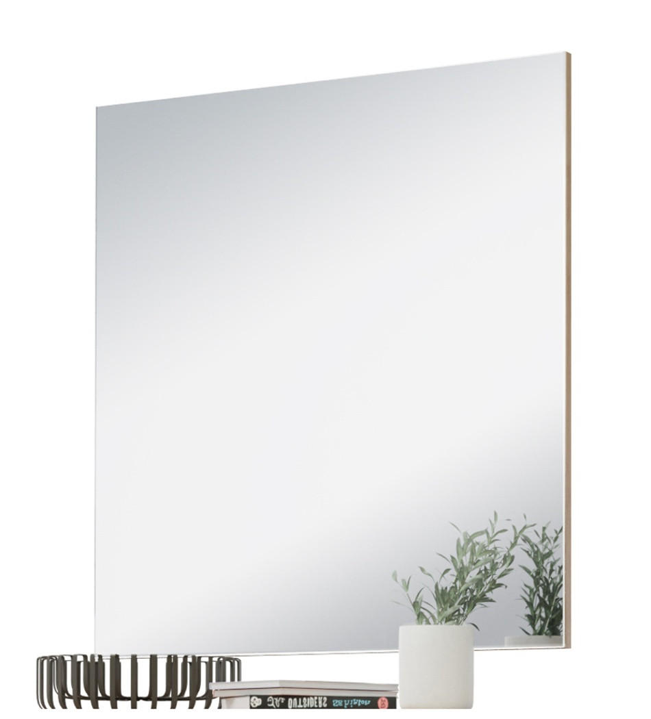 WANDSPIEGEL Eiche, Garderobenspiegel 76 cm für Flur und Diele - Eichefarben/Grau, Holzwerkstoff (76/80/2cm) - Inn.Furn