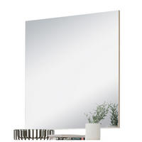 WANDSPIEGEL Eiche, Garderobenspiegel 76 cm für Flur und Diele - Eichefarben/Grau, Holzwerkstoff (76/80/2cm) - Inn.Furn