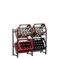 GETRÄNKESKISTENSTÄNDER Lenny - 4er Set - schwarz - Schwarz, Metall (91/31/75cm) - TPFLiving