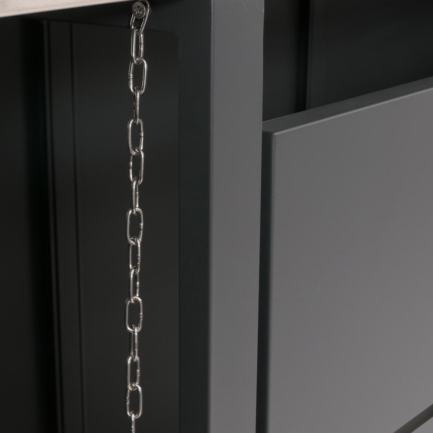 MÜLLTONNENBOX 4er 125x264x84cm 80-240 Liter - Anthrazit, Metall (264/125/84cm) - PROREGAL