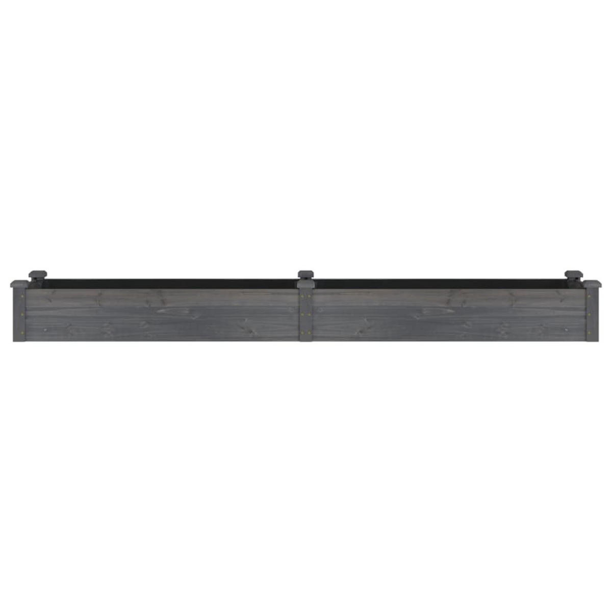 HOCHBEET mit Einsatz Grau 240x45x25 cm Massivholz Tanne - Grau, Holz (45/25/240cm) - furnicato