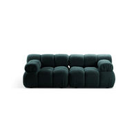 SOFA modular Bellis aus Boucle petrol 2 Sitzplätze - Petrol, Textil (94/70/188cm) - Micadoni