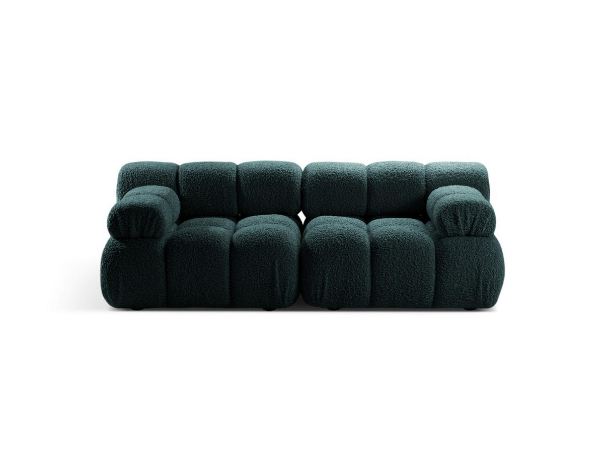 SOFA modular Bellis aus Boucle petrol 2 Sitzplätze - Petrol, Textil (94/70/188cm) - Micadoni