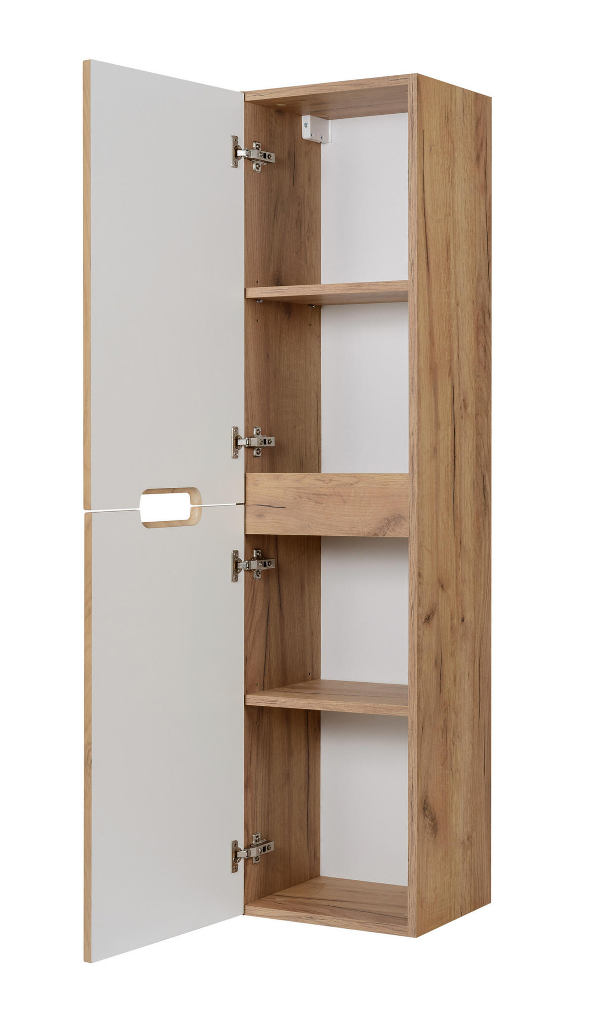 BADEZIMMERSCHRANK : Craft Eiche, 35 x 136 x 27 cm - Braun, Holzwerkstoff (35/136/27cm) - 3XE LIVING