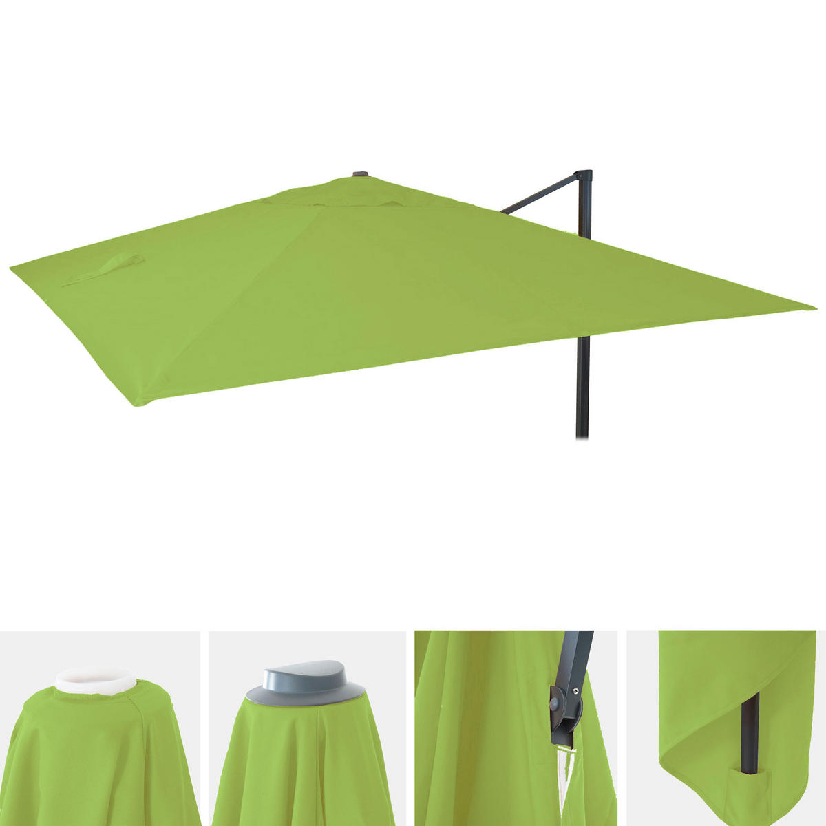 ERSATZ-BEZUG FÜR SCHIRM Hellgrün - Hellgrün, Textil (335/335cm) - MCW