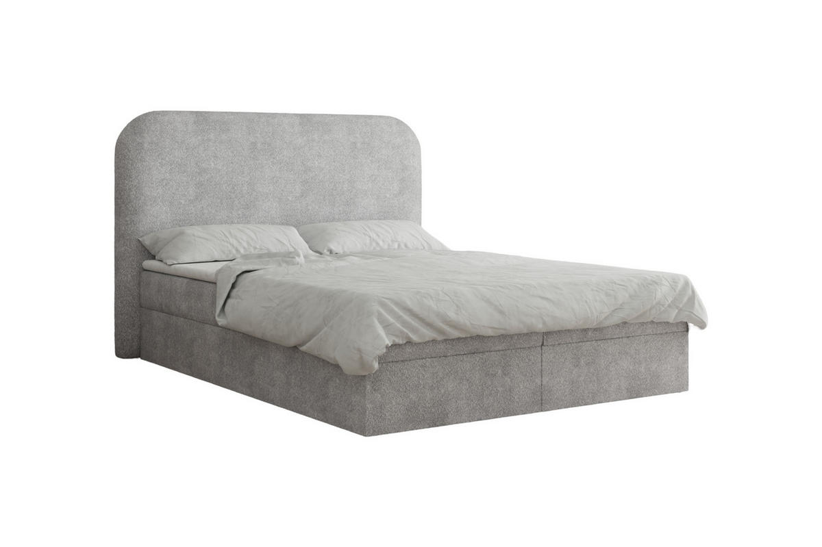 BOXBETT 160x200 - 07 Anthology 15 - Hellgrau - Hellgrau, Holzwerkstoff (160/200cm) - Möblo