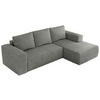 ECKSOFA TRENTINO L Grau Stukture - Rechts - Schwarz/Grau, Textil (164/266cm) - MKS