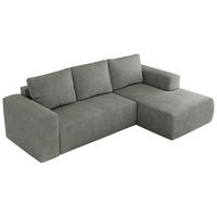 ECKSOFA TRENTINO L Grau Stukture - Rechts - Schwarz/Grau, Textil (164/266cm) - MKS